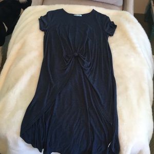 Navy Blue High-Low Top